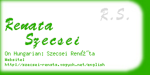 renata szecsei business card